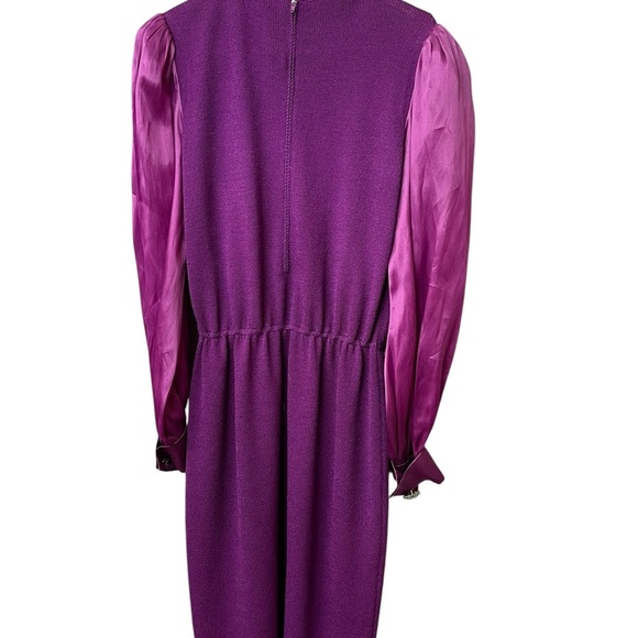 Vintage St. John By Marie Gray
Sz. 6-8 Purple Long Sleeve Mid Length Knit Dress - Picture 11 of 15